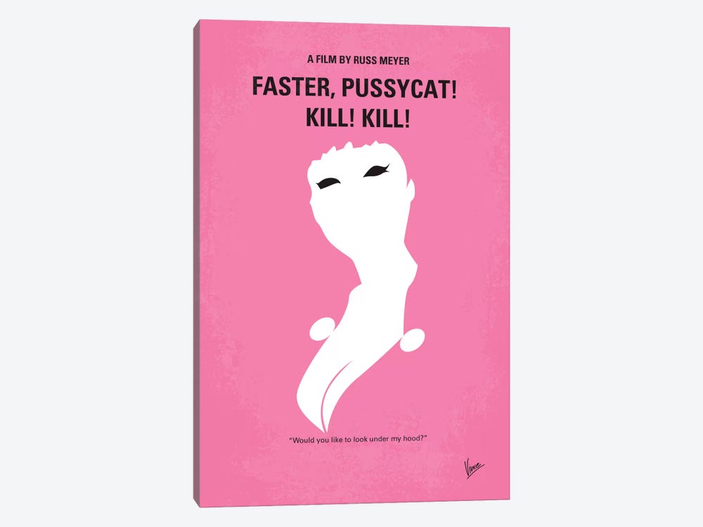 Faster, Pussycat! Kill! Kill! Minimal Movie Poster by Chungkong 1-piece Canvas Artwork