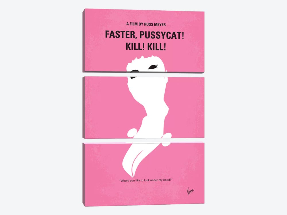 Faster, Pussycat! Kill! Kill! Minimal Movie Poster by Chungkong 3-piece Canvas Artwork