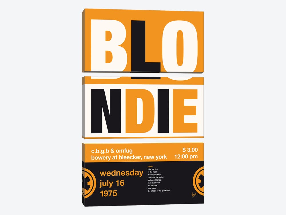 Blondie Poster by Chungkong 3-piece Canvas Wall Art