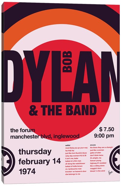 Bob Dylan Poster Canvas Art Print - Bob Dylan