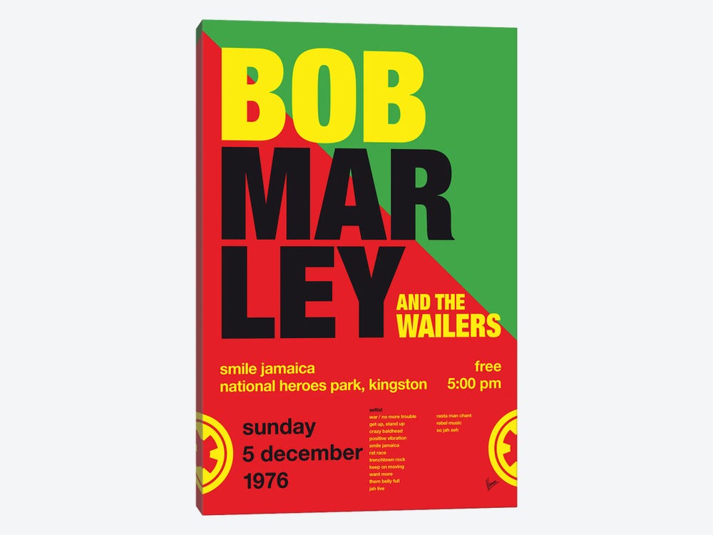Bob Marley Poster by Chungkong 1-piece Canvas Art