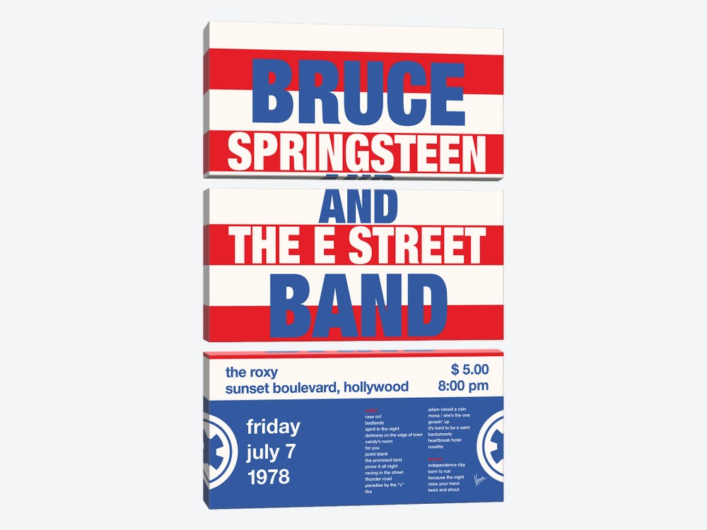 Bruce Springsteen Poster by Chungkong 3-piece Canvas Artwork