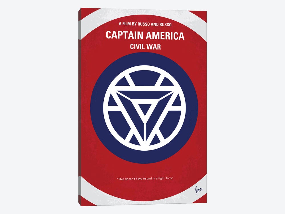 Captain America 3 Poster by Chungkong 1-piece Canvas Art Print