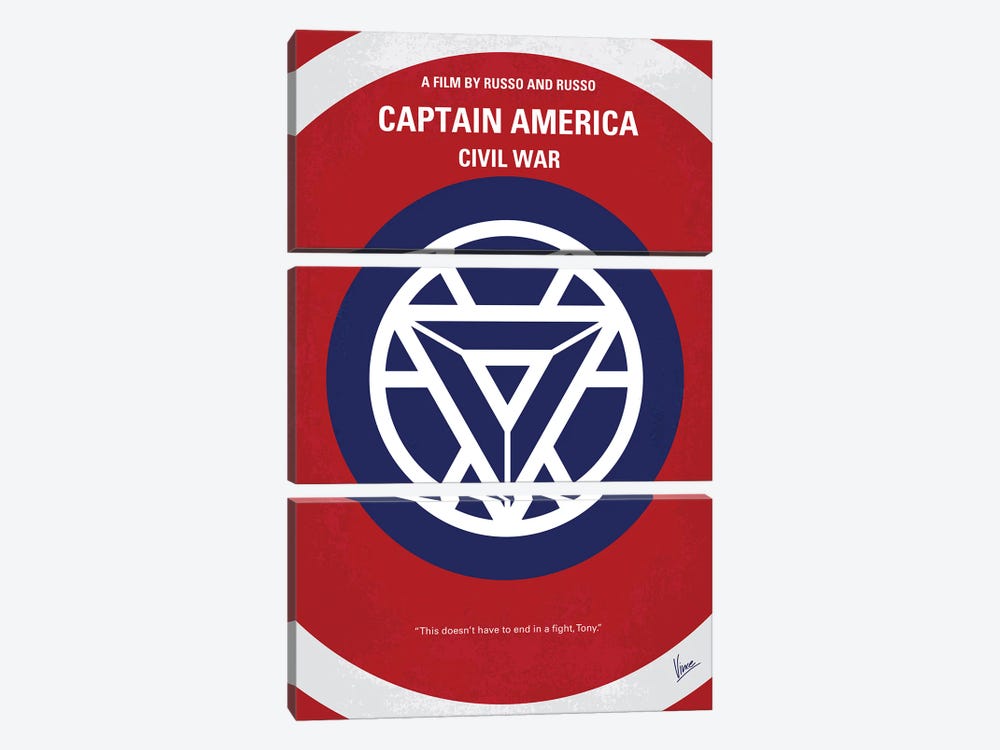 Captain America 3 Poster by Chungkong 3-piece Art Print