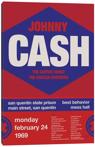 Cash Poster Canvas Art Print - Johnny Cash