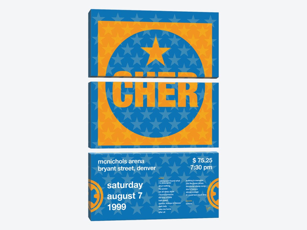 Cher Poster by Chungkong 3-piece Canvas Artwork