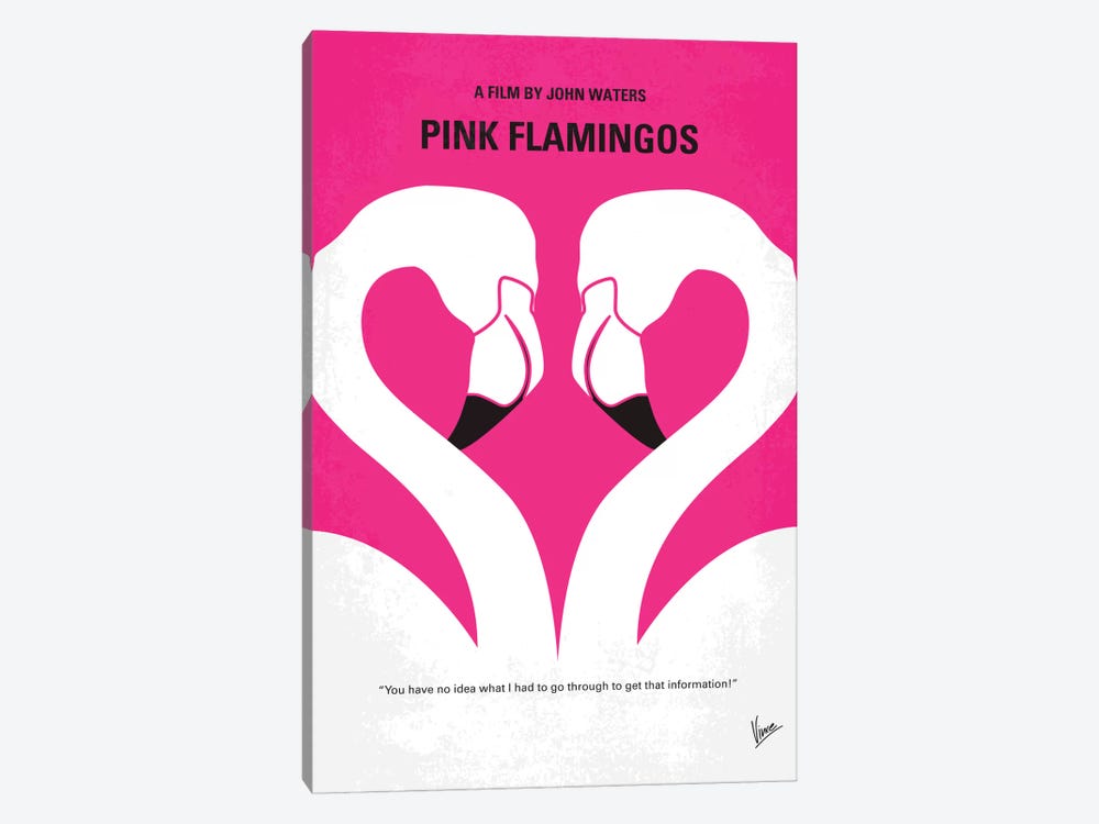 Pink Flamingos Minimal Movie Poster by Chungkong 1-piece Art Print