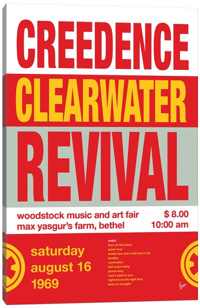 Creedence Poster Canvas Art Print - Country Music Art