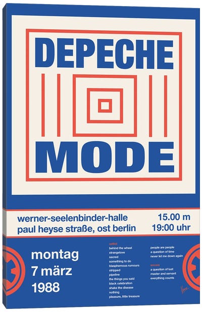 Depeche Mode Poster Canvas Art Print - Vintage Posters