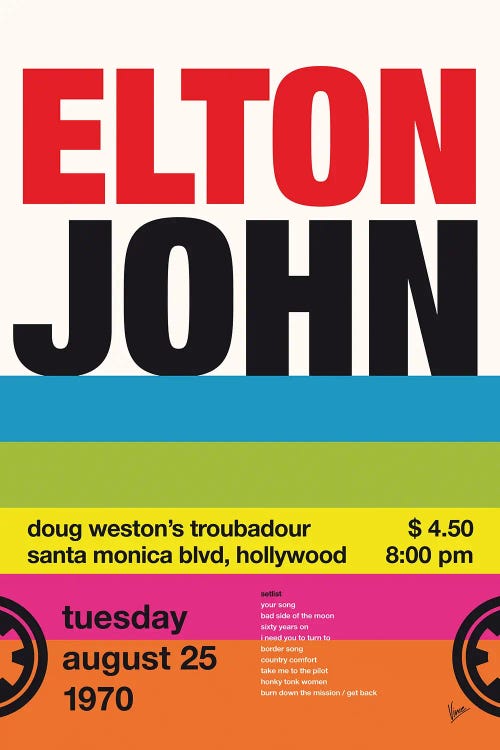 Elton John Poster