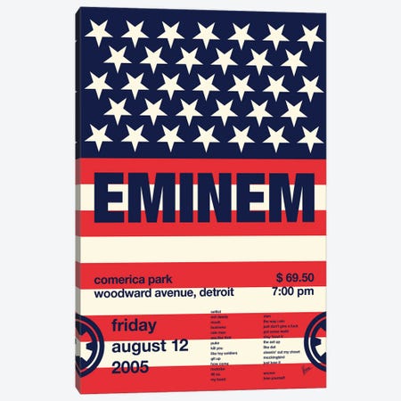 Eminem Poster Canvas Print #CKG1557} by Chungkong Canvas Art Print