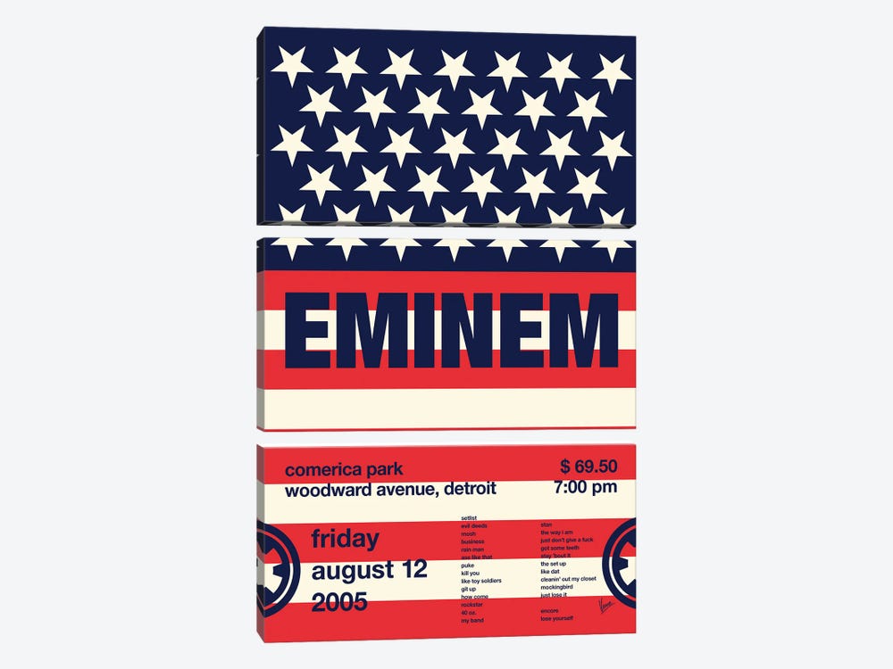 Eminem Poster by Chungkong 3-piece Canvas Print