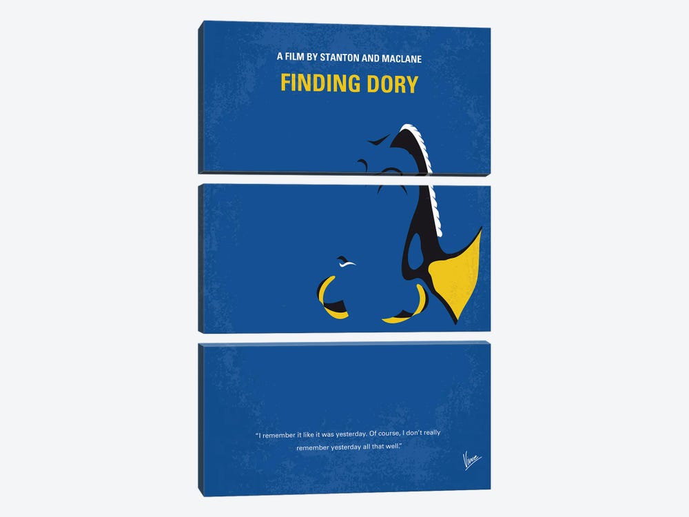 Finding Dory Poster by Chungkong 3-piece Canvas Art