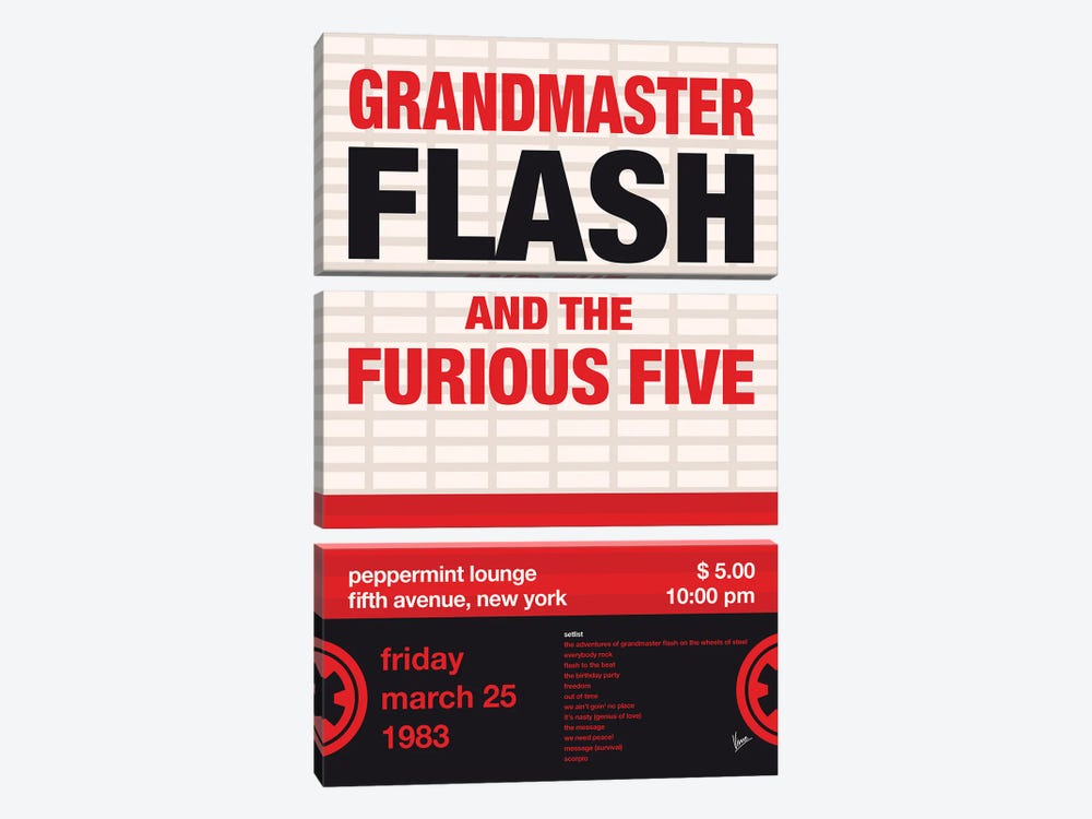 Flash Poster by Chungkong 3-piece Canvas Print