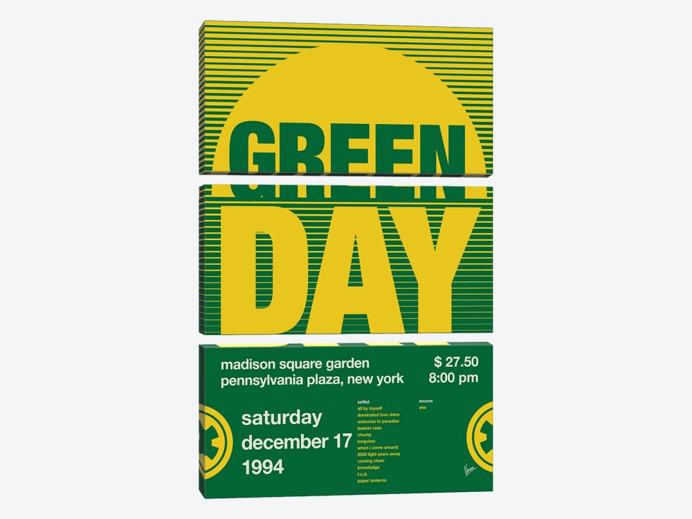 Green Day Poster by Chungkong 3-piece Art Print