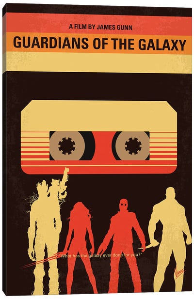 Guardians Of The Galaxy Poster Canvas Art Print - Fictional Character Art