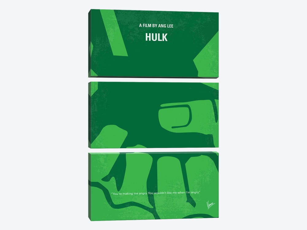 Hulk Poster by Chungkong 3-piece Canvas Art Print