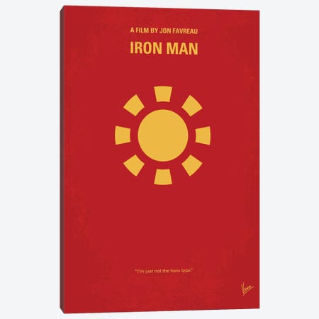 Iron Man 1 Poster Canvas Print #CKG1569} by Chungkong Canvas Print