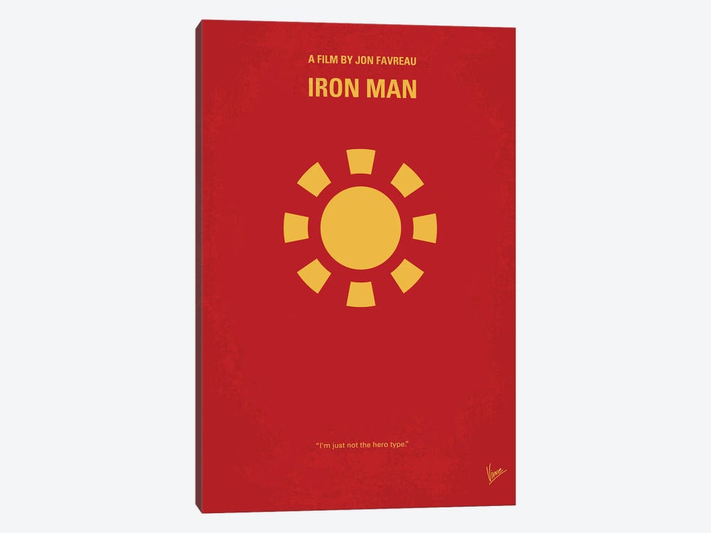 Iron Man 1 Poster by Chungkong 1-piece Canvas Artwork