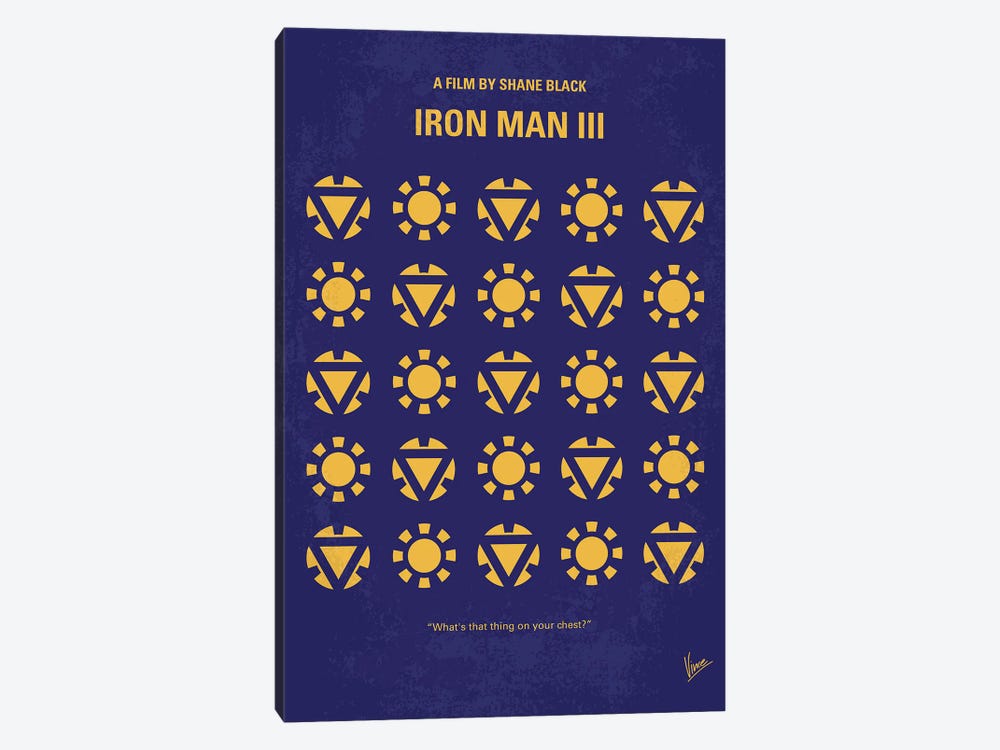 Iron Man 3 Poster by Chungkong 1-piece Canvas Art Print
