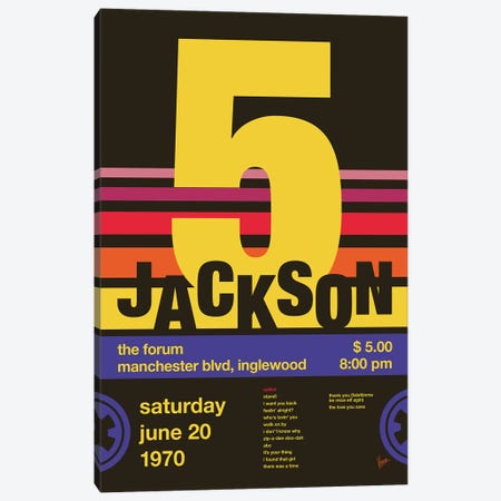 Jackson 5 Poster Canvas Print #CKG1572} by Chungkong Canvas Art