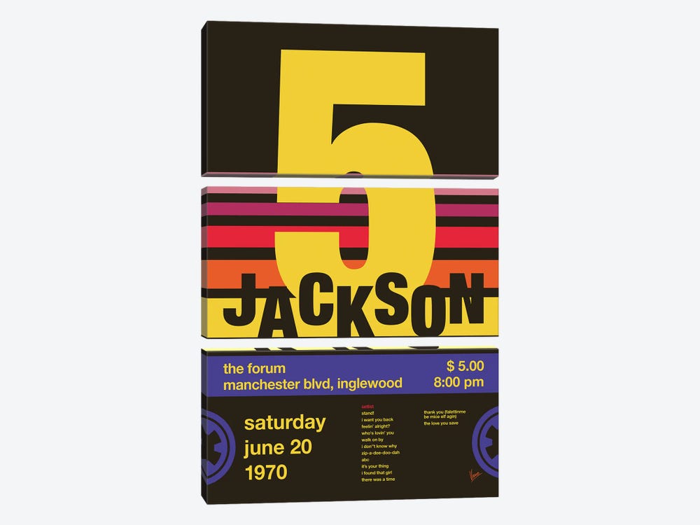 Jackson 5 Poster by Chungkong 3-piece Canvas Art