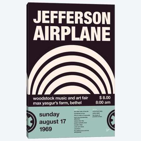 Jefferson Airplane Poster Canvas Print #CKG1575} by Chungkong Art Print