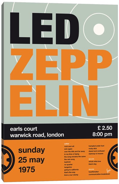 Led Zeppelin Poster Canvas Art Print - Heavy Metal Art