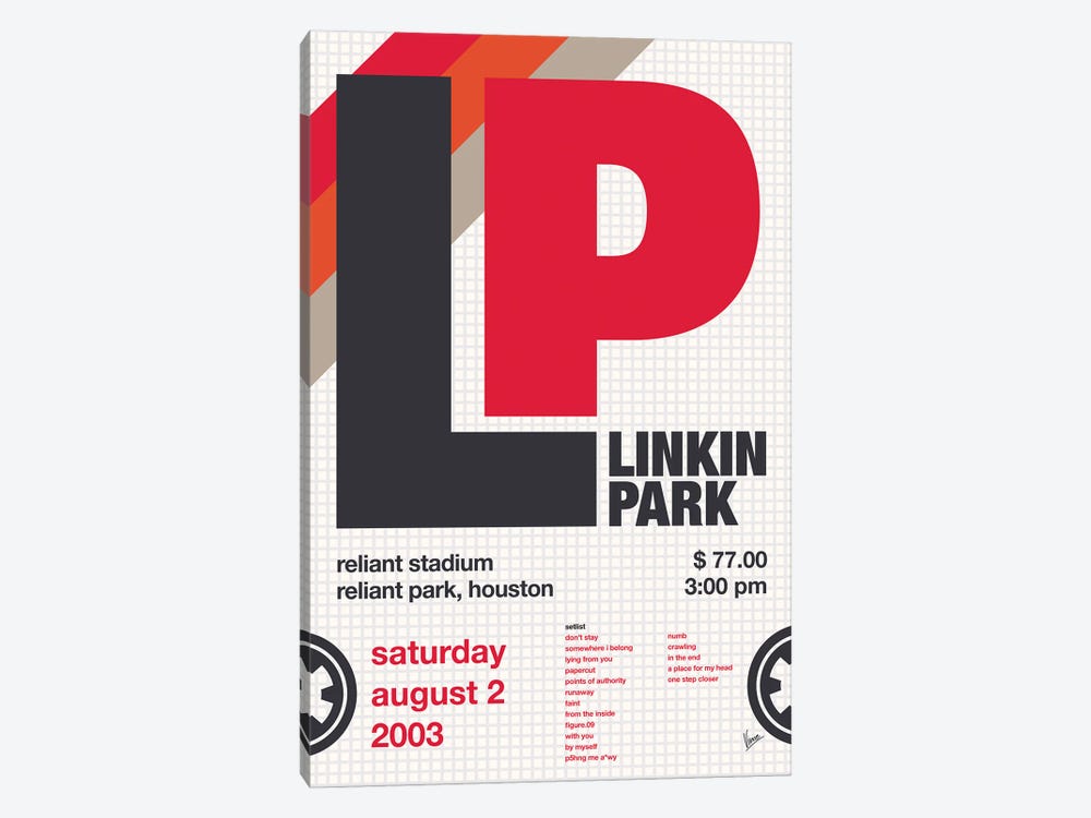 Linkin Park Poster by Chungkong 1-piece Canvas Print