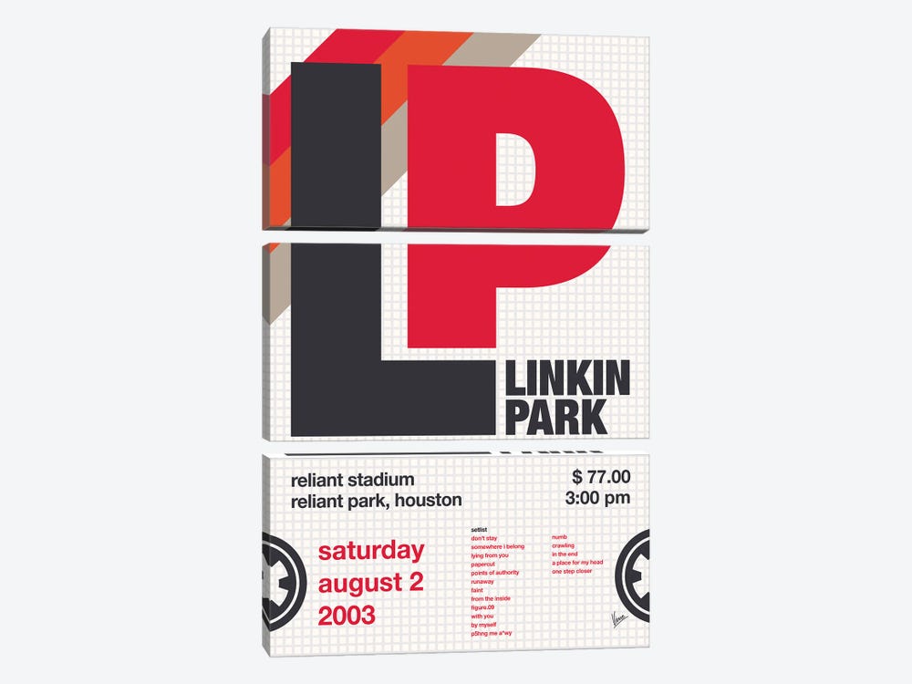 Linkin Park Poster by Chungkong 3-piece Canvas Print