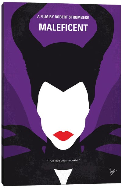 Maleficent Poster Canvas Art Print - Fantasy Minimalist Movie Posters