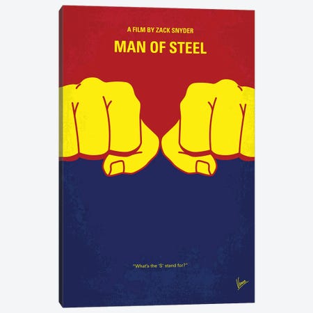 Men Of Steel Poster Canvas Print #CKG1584} by Chungkong Canvas Wall Art