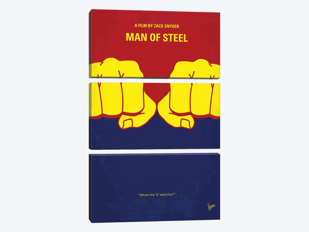 Men Of Steel Poster by Chungkong 3-piece Canvas Art Print