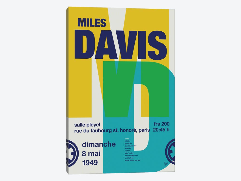 Miles Davis Poster by Chungkong 1-piece Canvas Artwork