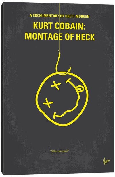 Montage Of Heck Poster Canvas Art Print - Black, White & Yellow Art