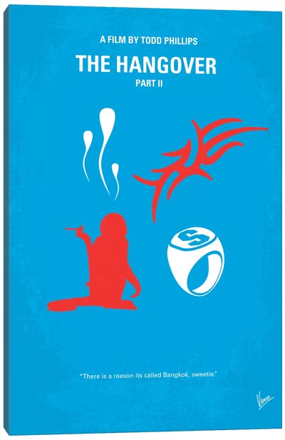 The Hangover Part II Minimal Movie Poster Canvas Art Print - Comedy Minimalist Movie Posters