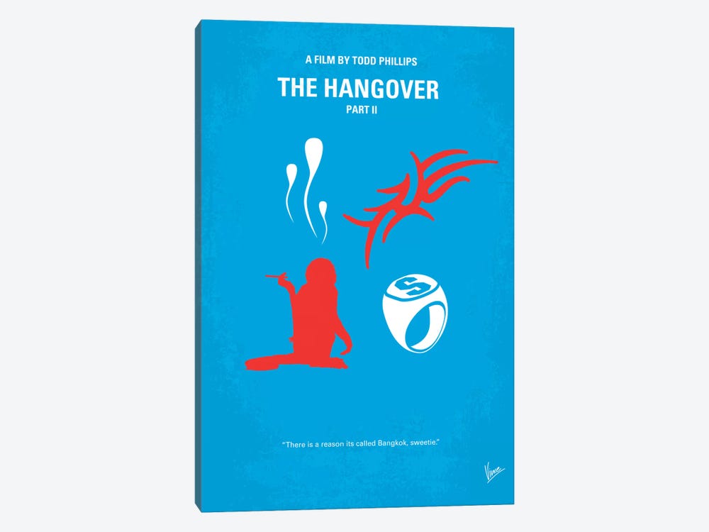 The Hangover Part II Minimal Movie Poster by Chungkong 1-piece Canvas Art Print