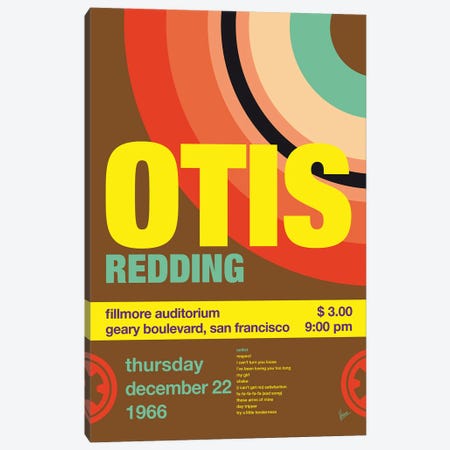 Otis Redding Poster Canvas Print #CKG1592} by Chungkong Canvas Art