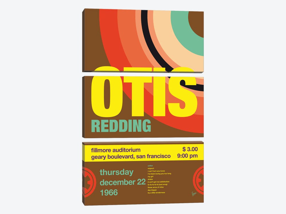 Otis Redding Poster by Chungkong 3-piece Canvas Artwork