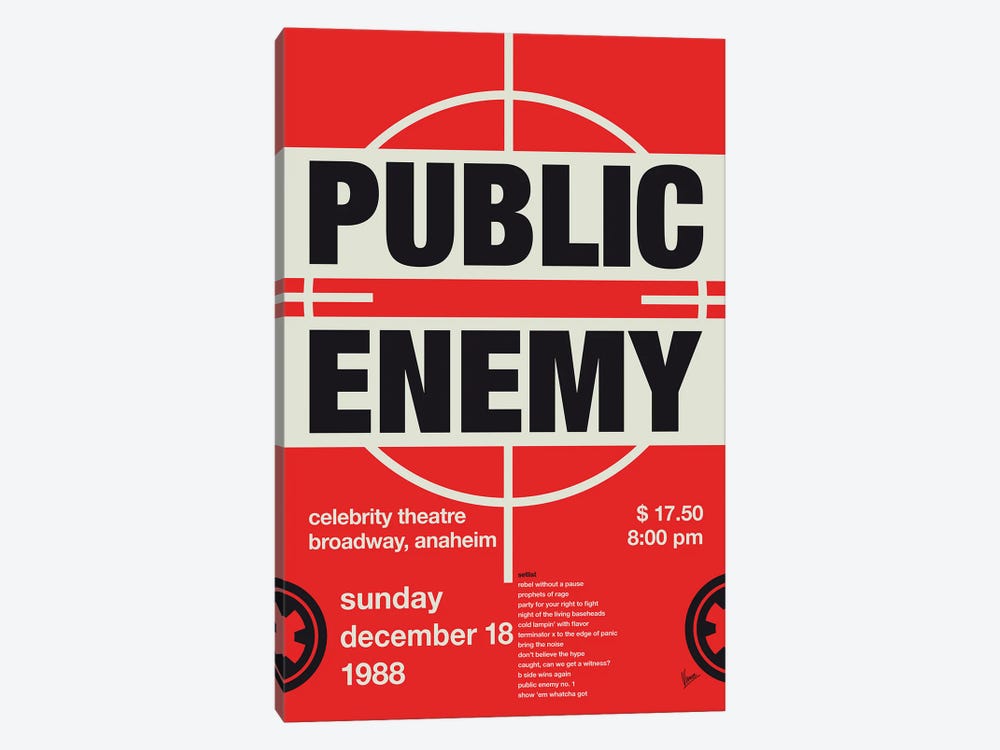 Public Enemy Poster by Chungkong 1-piece Canvas Art