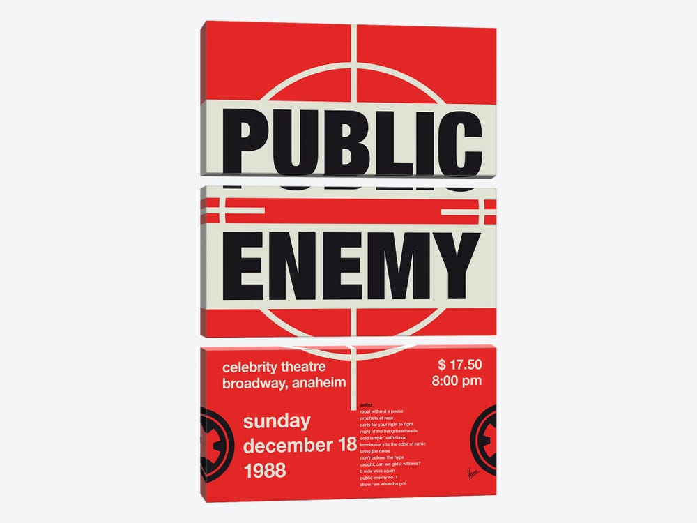 Public Enemy Poster by Chungkong 3-piece Canvas Wall Art