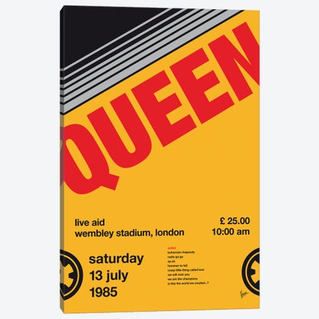 Queen Poster Canvas Print #CKG1597} by Chungkong Canvas Print