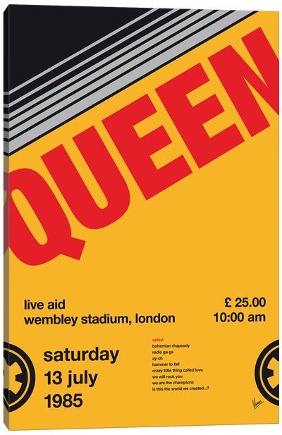 Queen Poster Canvas Art Print - Rock-n-Roll Art