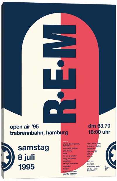 R.E.M. Poster Canvas Art Print - Limited Edition Musicians Art