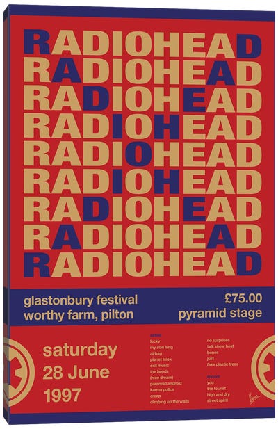 Radiohead Poster Canvas Art Print - Chungkong Limited Editions