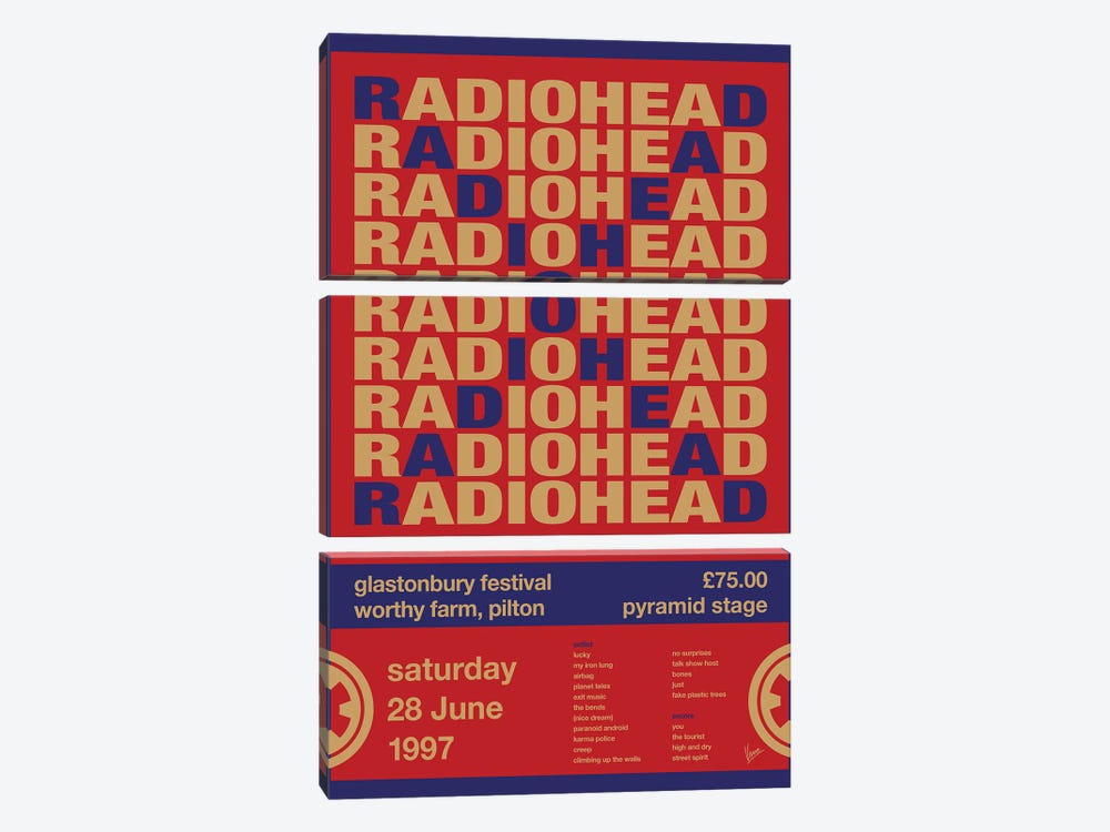 Radiohead Poster by Chungkong 3-piece Canvas Print