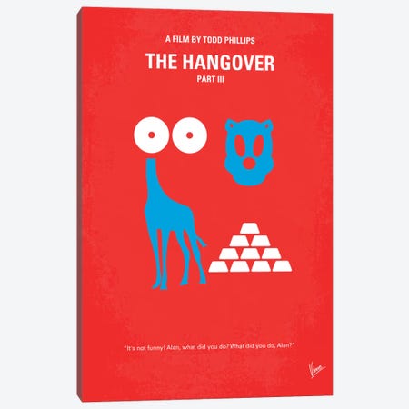 The Hangover Part III Minimal Movie Poster Canvas Print #CKG159} by Chungkong Canvas Print