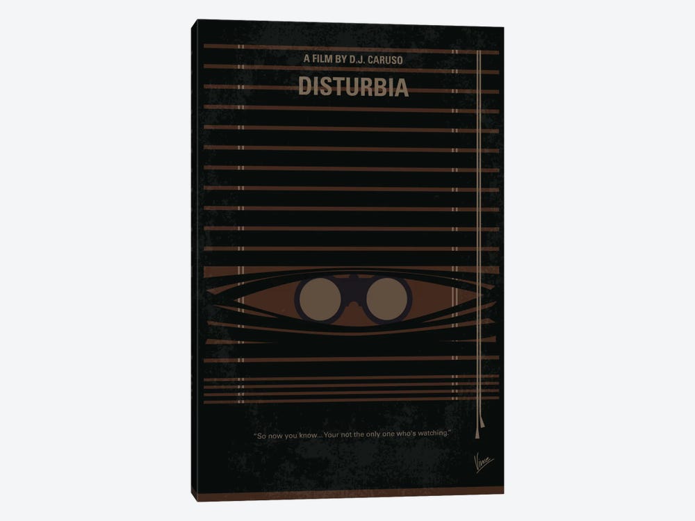 Disturbia Minimal Movie Poster by Chungkong 1-piece Canvas Art Print