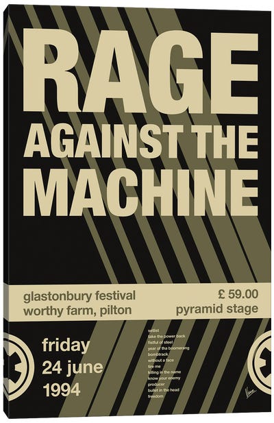 Rage Against The Machine Poster Canvas Art Print - Chungkong Limited Editions
