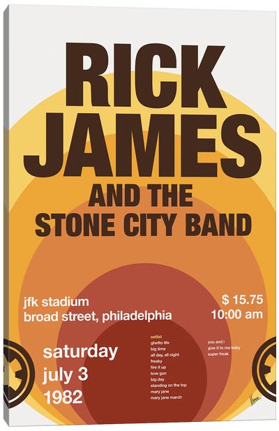 Rick James Poster Canvas Art Print - R&B & Soul Music Art